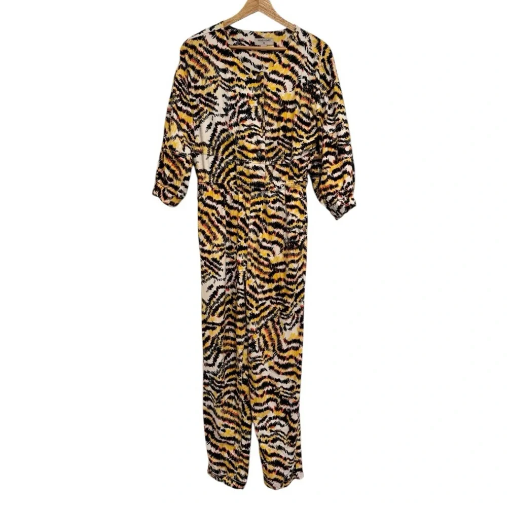 Rachel Comey x Target 🐅 Tiger Stripe Black and Orange Jumpsuit - Picture 2 of 13